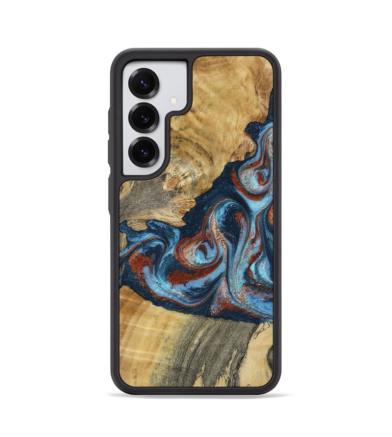 Galaxy S25 Wood Phone Case - Nikia (Teal & Gold, 792536)