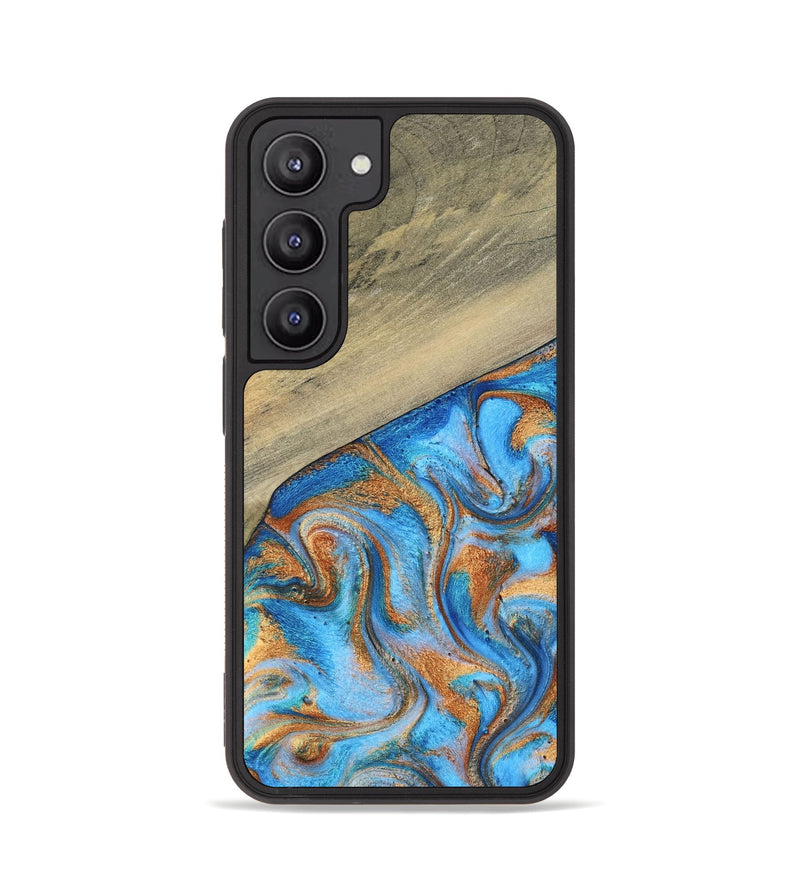 Galaxy S23 Wood Phone Case - Alberta (Teal & Gold, 792538)