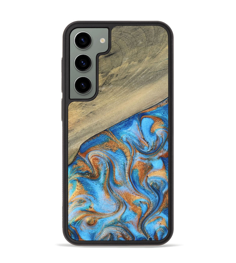 Galaxy S23 Plus Wood Phone Case - Alberta (Teal & Gold, 792538)