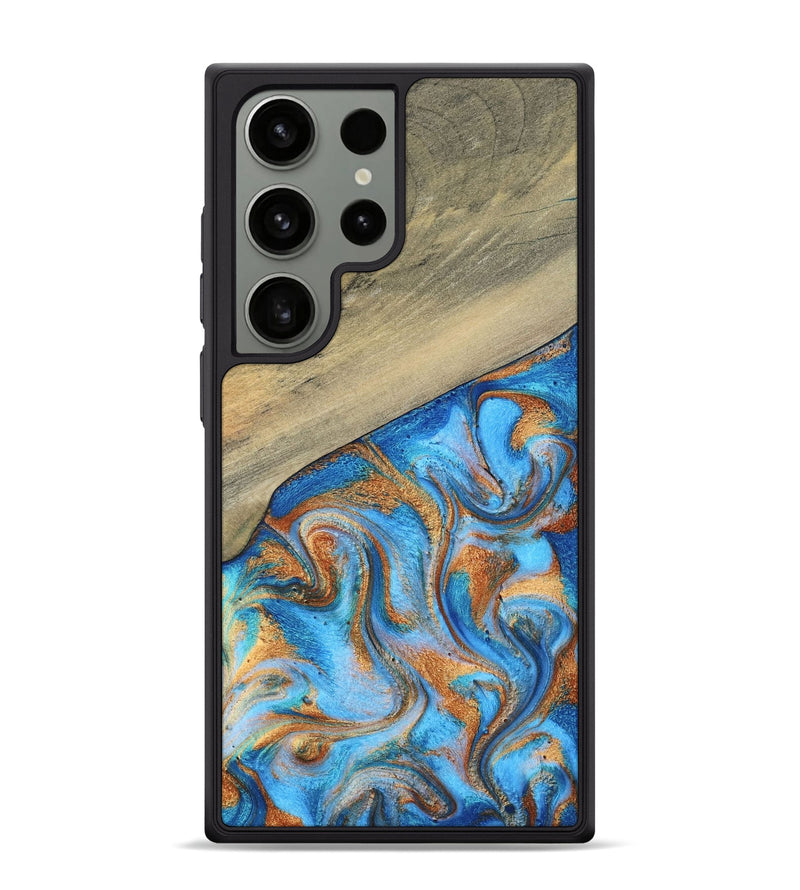 Galaxy S24 Ultra Wood Phone Case - Alberta (Teal & Gold, 792538)