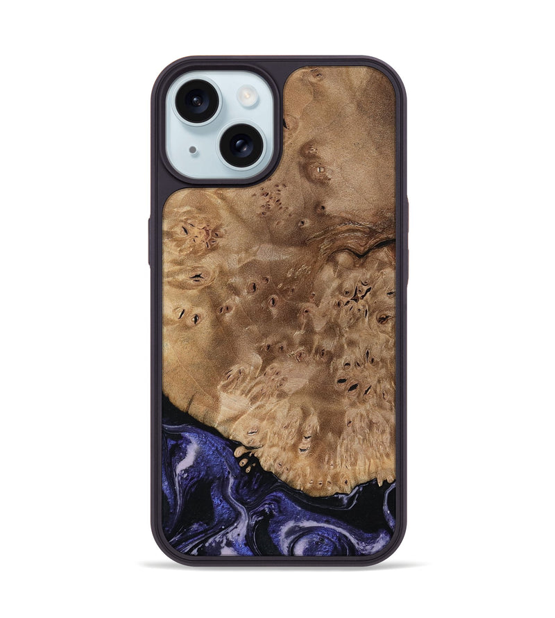 iPhone 15 Wood Phone Case - Adriana (Purple, 792541)