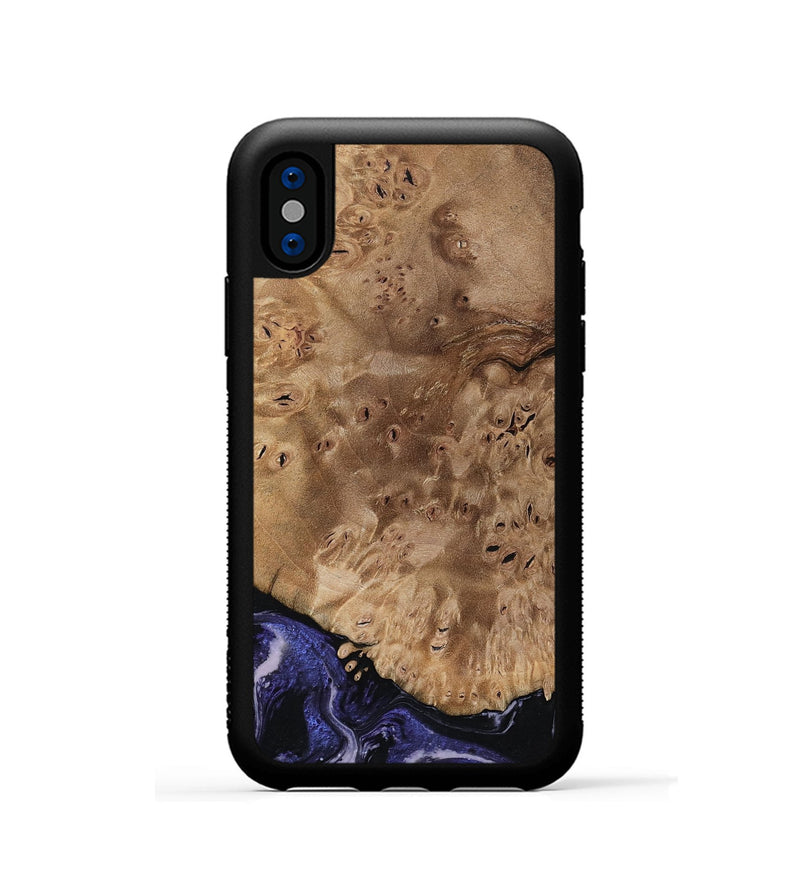 iPhone Xs Wood Phone Case - Adriana (Purple, 792541)