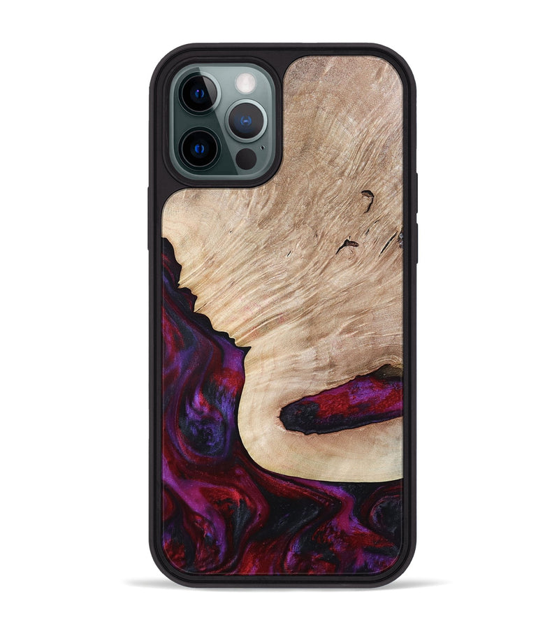 iPhone 12 Pro Max Wood Phone Case - Juniper (Red, 792543)