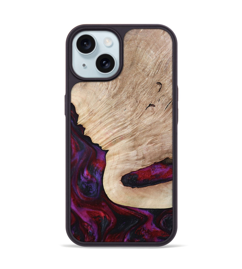 iPhone 15 Wood Phone Case - Juniper (Red, 792543)