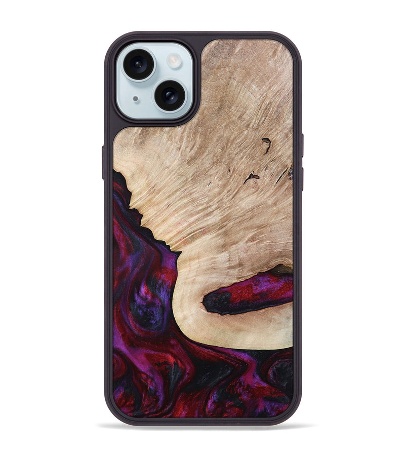 iPhone 15 Plus Wood Phone Case - Juniper (Red, 792543)