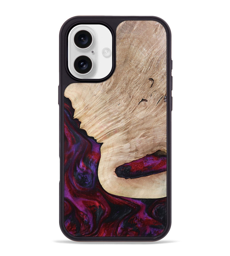 iPhone 16 Plus Wood Phone Case - Juniper (Red, 792543)