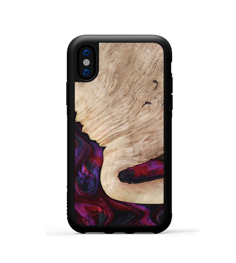 iPhone Xs Wood Phone Case - Juniper (Red, 792543)