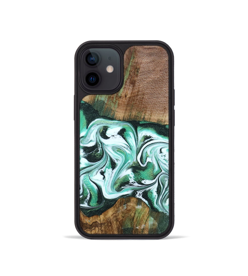 iPhone 12 mini Wood Phone Case - Haskell (Green, 792556)