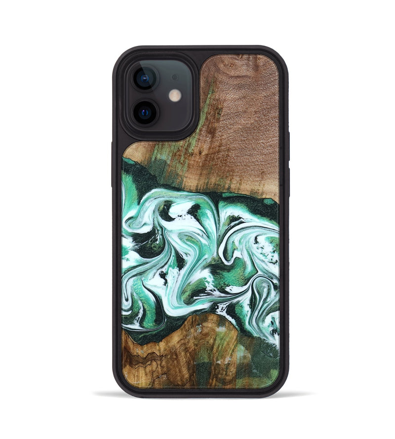 iPhone 12 Wood Phone Case - Haskell (Green, 792556)