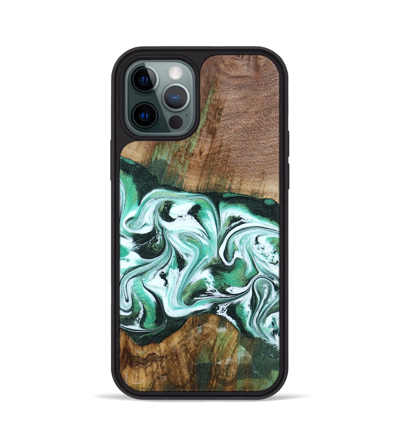 iPhone 12 Pro Wood Phone Case - Haskell (Green, 792556)
