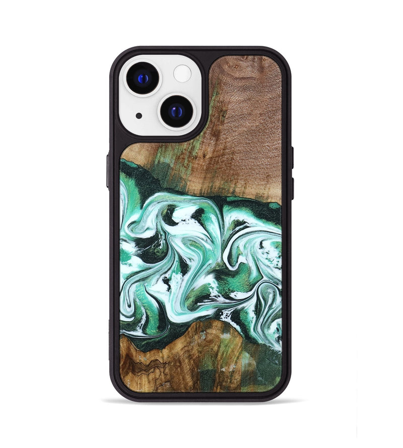 iPhone 13 Wood Phone Case - Haskell (Green, 792556)