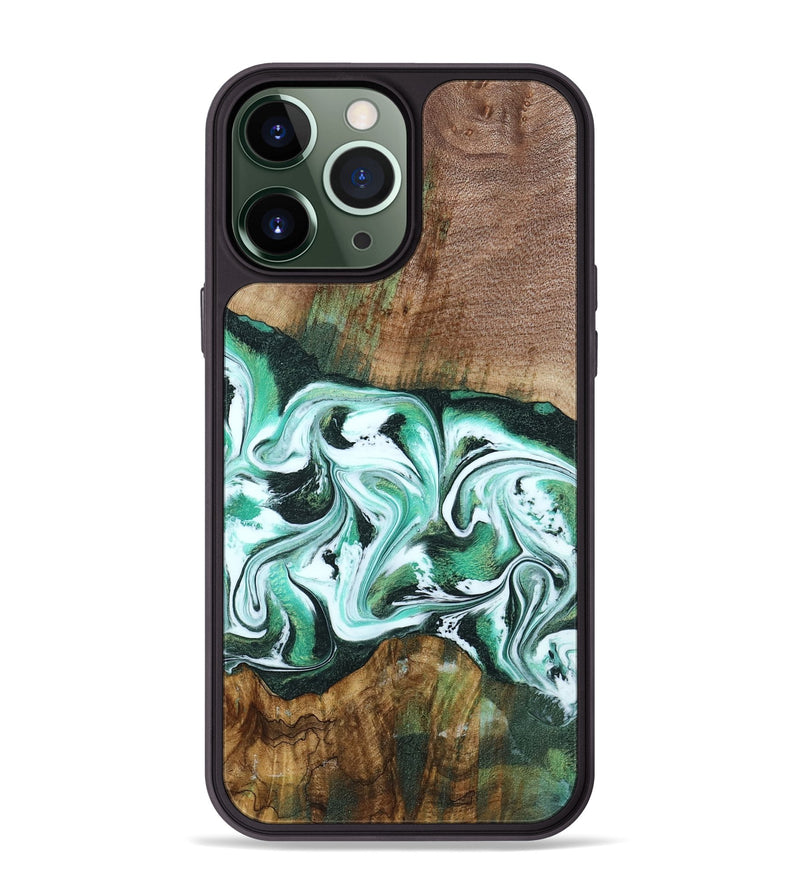 iPhone 13 Pro Max Wood Phone Case - Haskell (Green, 792556)