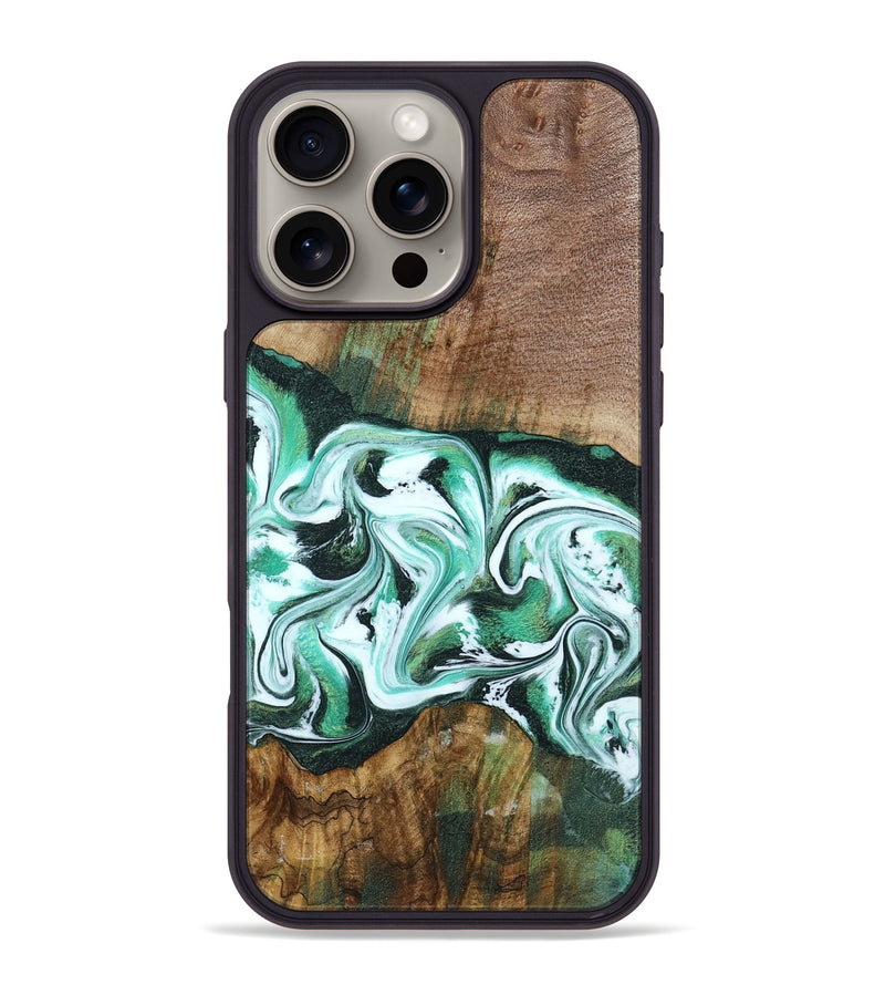 iPhone 16 Pro Max Wood Phone Case - Haskell (Green, 792556)