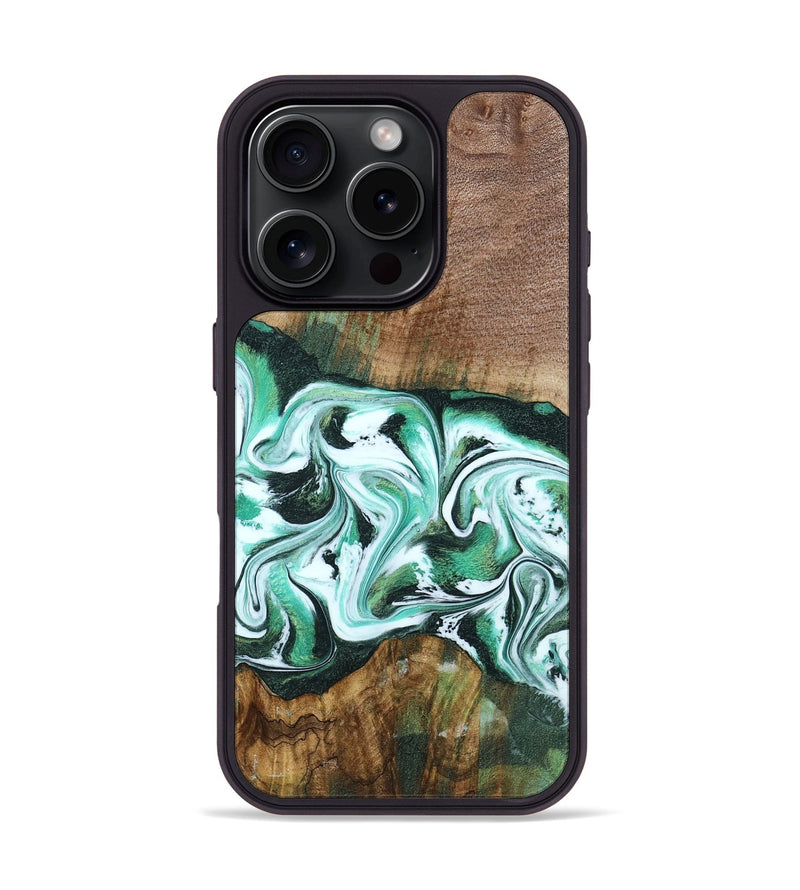 iPhone 16 Pro Wood Phone Case - Haskell (Green, 792556)