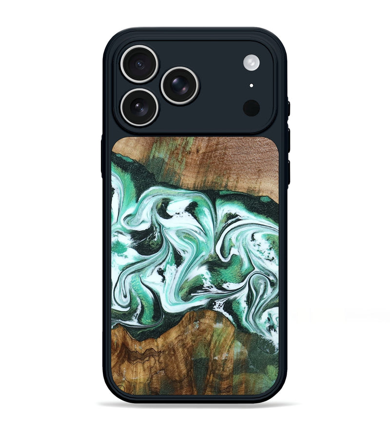 iPhone 17 Pro Max Wood Phone Case - Haskell (Green, 792556)