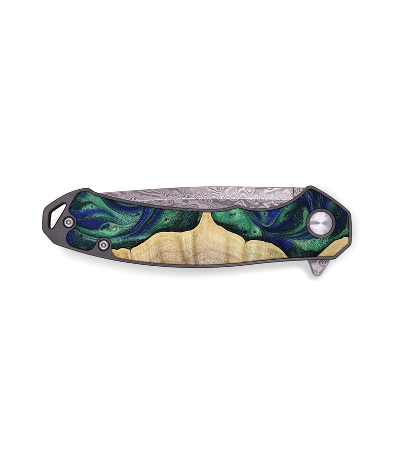 EDC Wood Pocket Knife - Lora (Green, 792559)