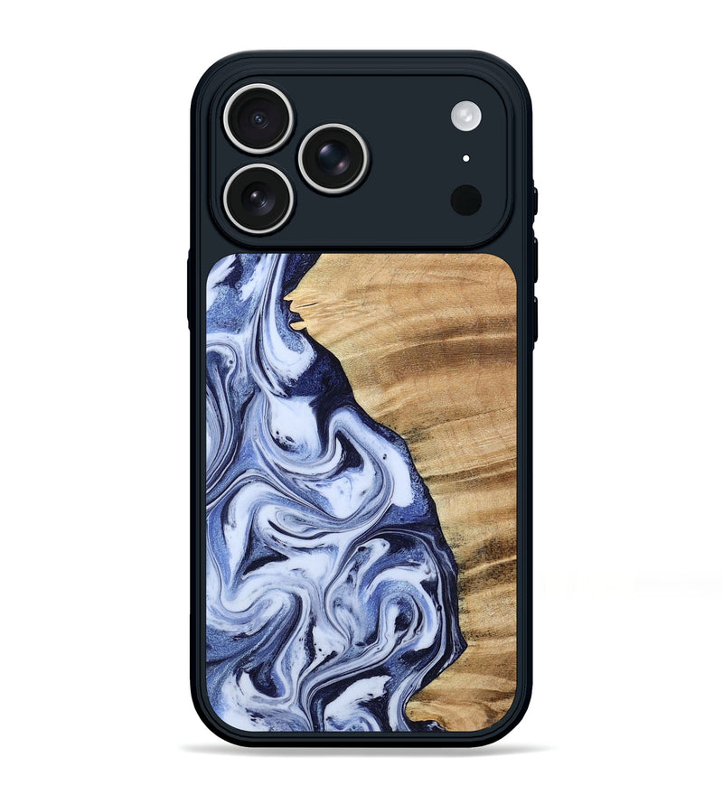 iPhone 17 Pro Max Wood Phone Case - Ivan (Blue, 792758)