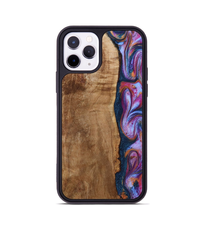 iPhone 11 Pro Wood Phone Case - Zelma (Blue, 792759)