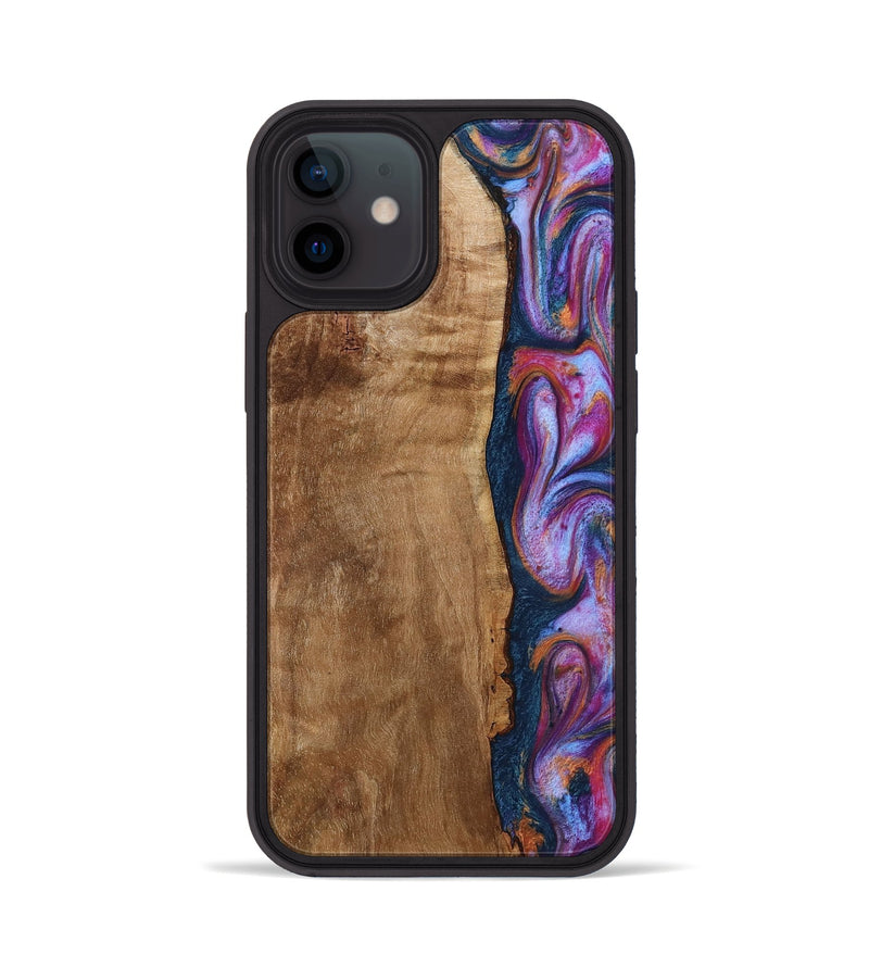 iPhone 12 Wood Phone Case - Zelma (Blue, 792759)