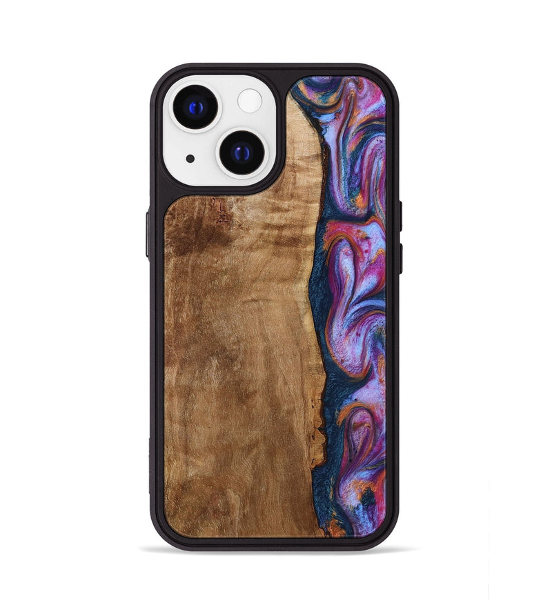 iPhone 13 Wood Phone Case - Zelma (Blue, 792759)