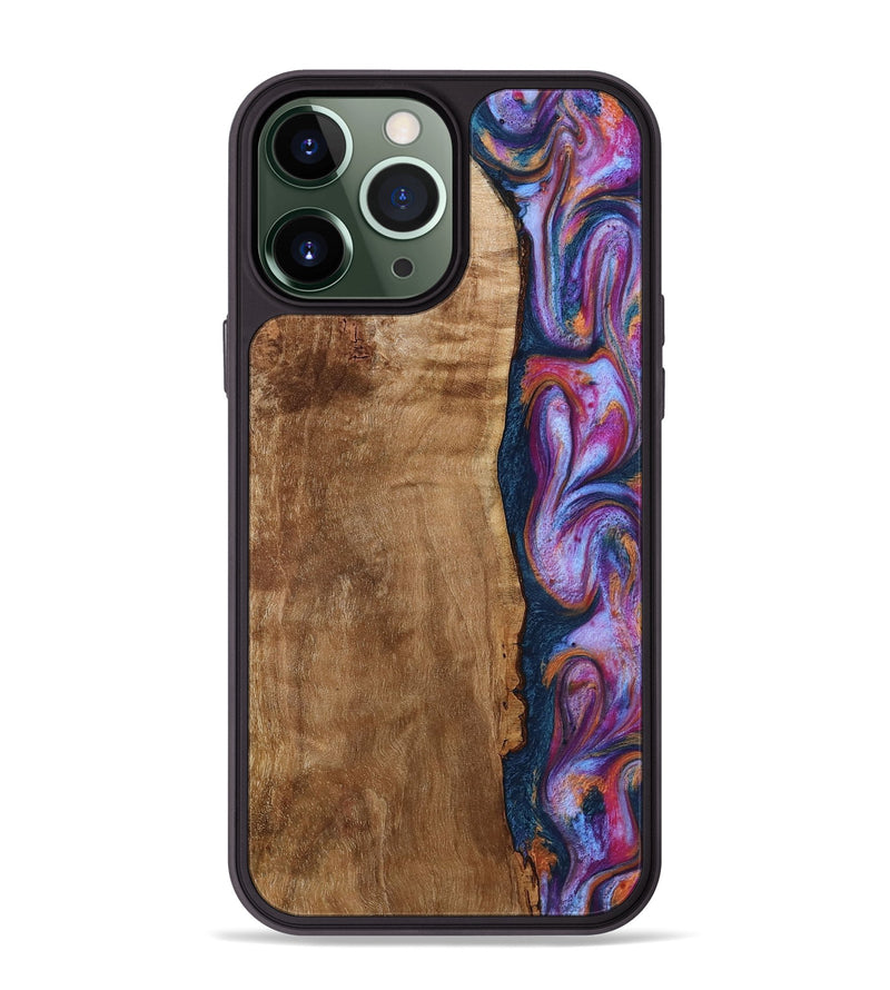 iPhone 13 Pro Max Wood Phone Case - Zelma (Blue, 792759)