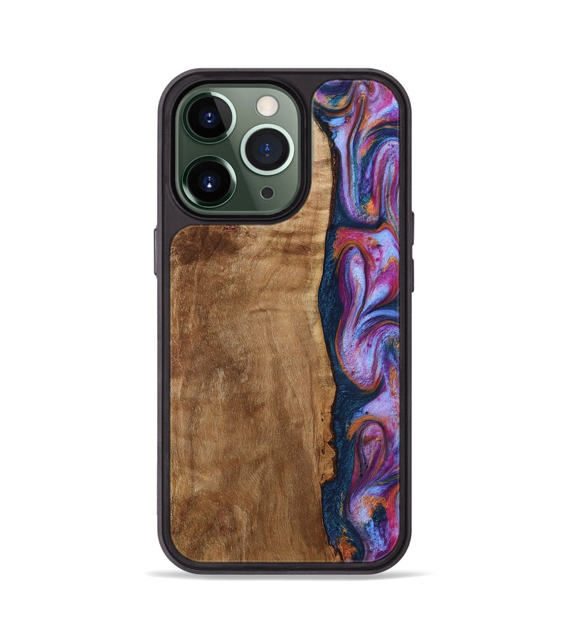 iPhone 13 Pro Wood Phone Case - Zelma (Blue, 792759)