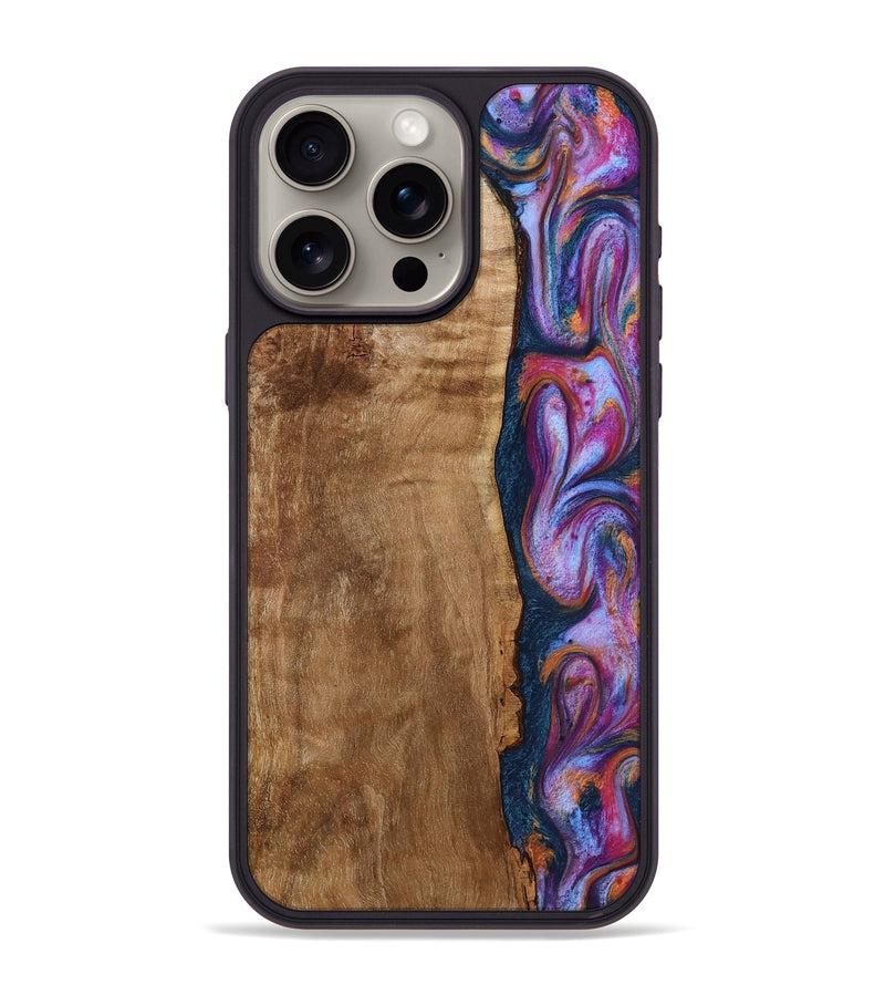 iPhone 15 Pro Max Wood Phone Case - Zelma (Blue, 792759)