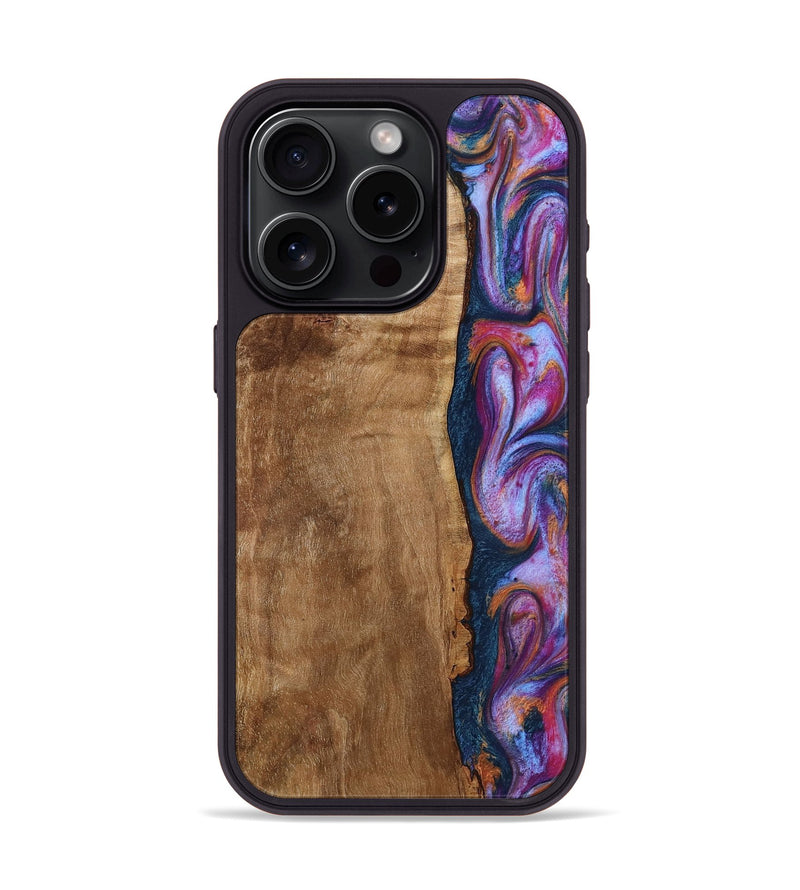 iPhone 15 Pro Wood Phone Case - Zelma (Blue, 792759)