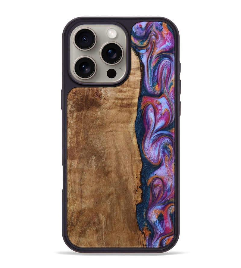 iPhone 16 Pro Max Wood Phone Case - Zelma (Blue, 792759)