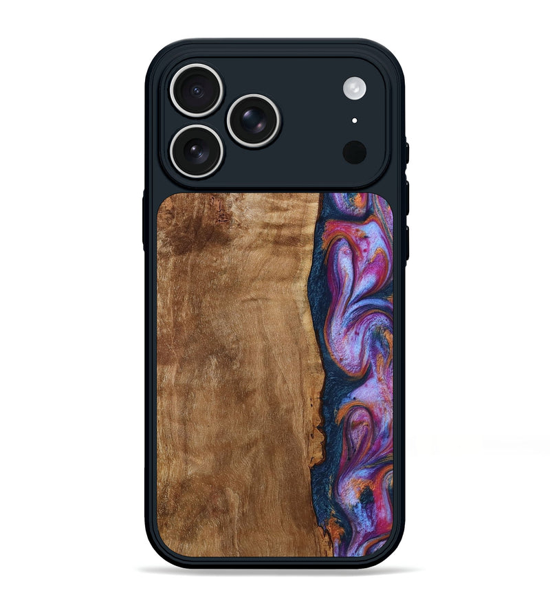 iPhone 17 Pro Max Wood Phone Case - Zelma (Blue, 792759)