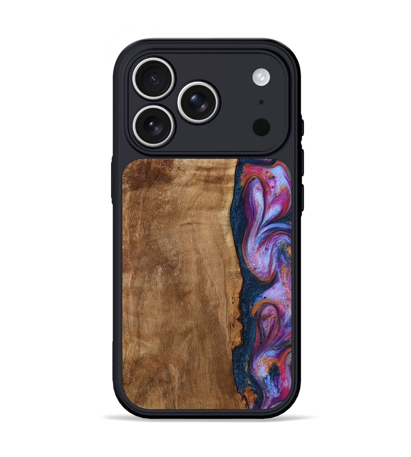iPhone 17 Pro Wood Phone Case - Zelma (Blue, 792759)