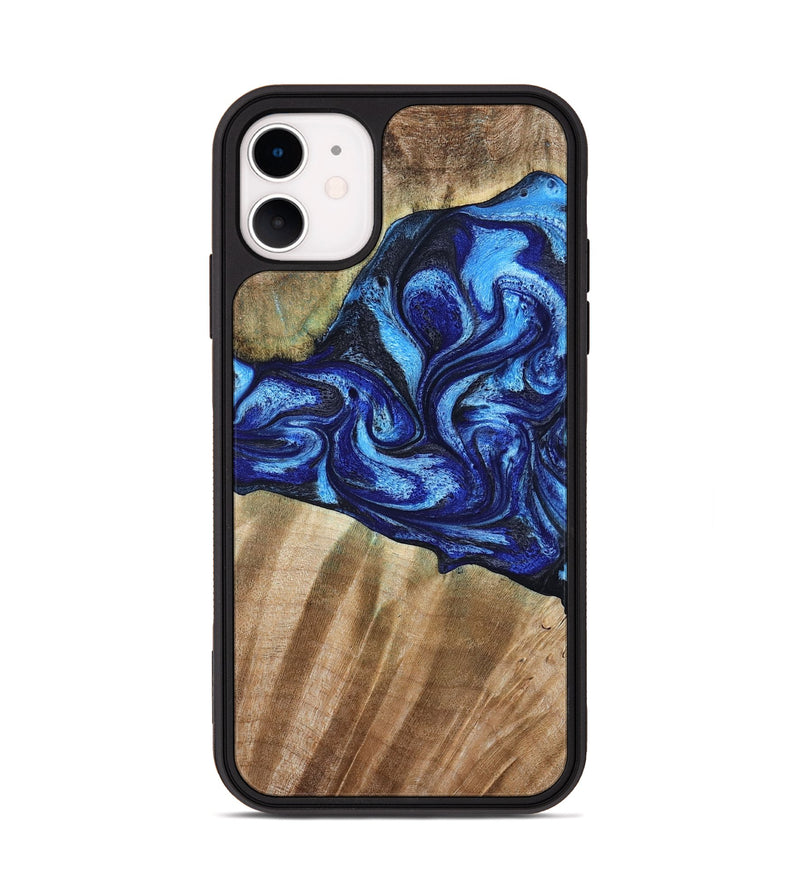 iPhone 11 Wood Phone Case - Evan (Blue, 792764)