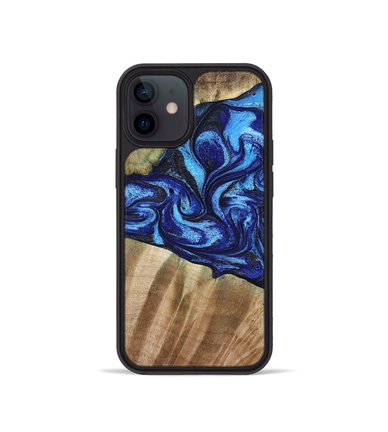 iPhone 12 mini Wood Phone Case - Evan (Blue, 792764)
