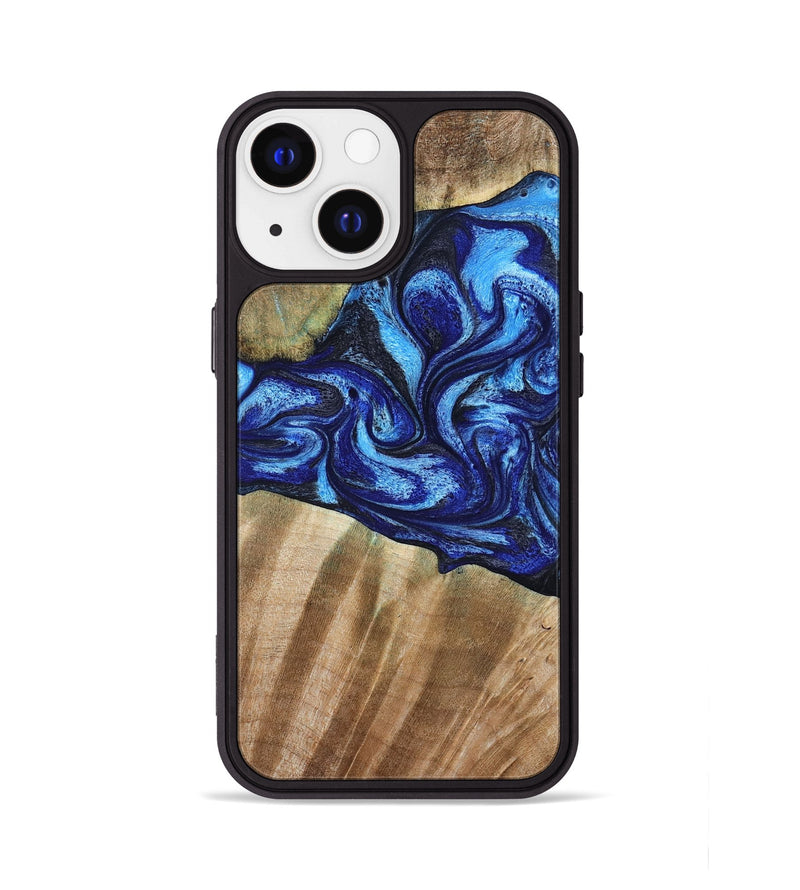 iPhone 13 Wood Phone Case - Evan (Blue, 792764)