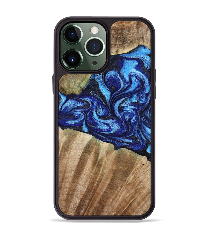 iPhone 13 Pro Max Wood Phone Case - Evan (Blue, 792764)