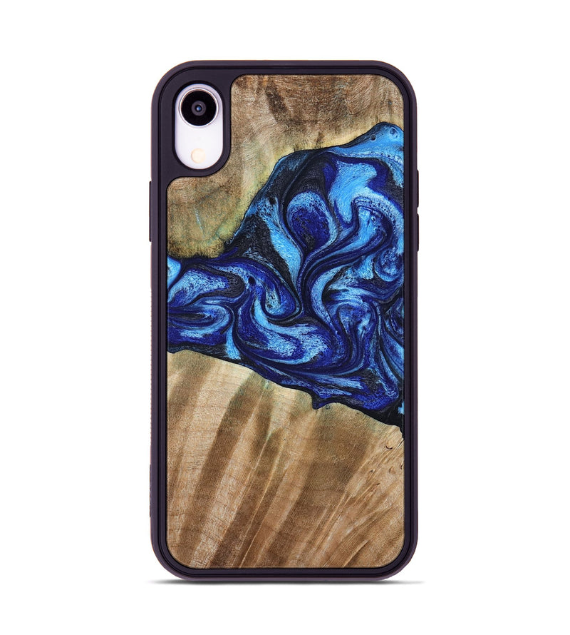 iPhone Xr Wood Phone Case - Evan (Blue, 792764)