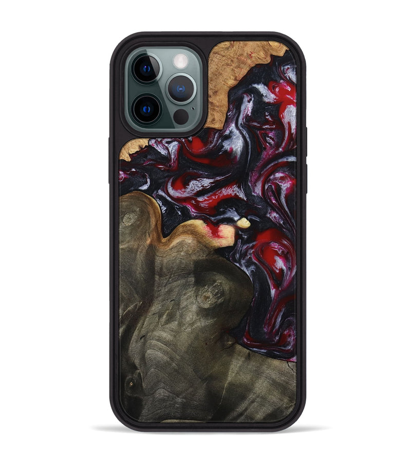 iPhone 12 Pro Max Wood Phone Case - Brittny (Red, 792800)