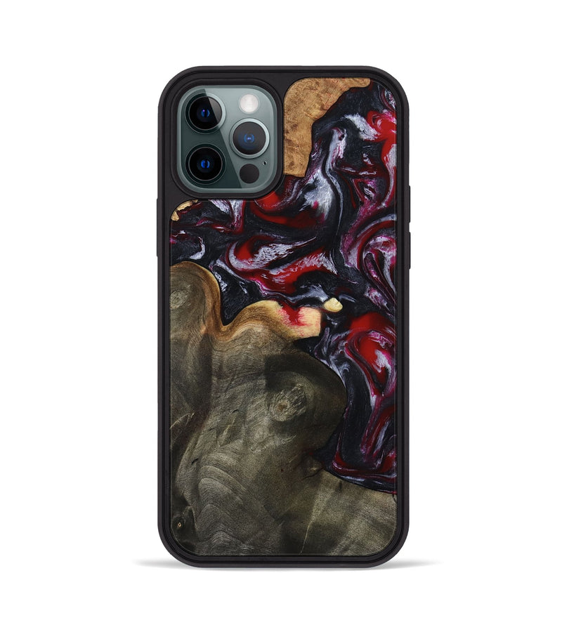 iPhone 12 Pro Wood Phone Case - Brittny (Red, 792800)