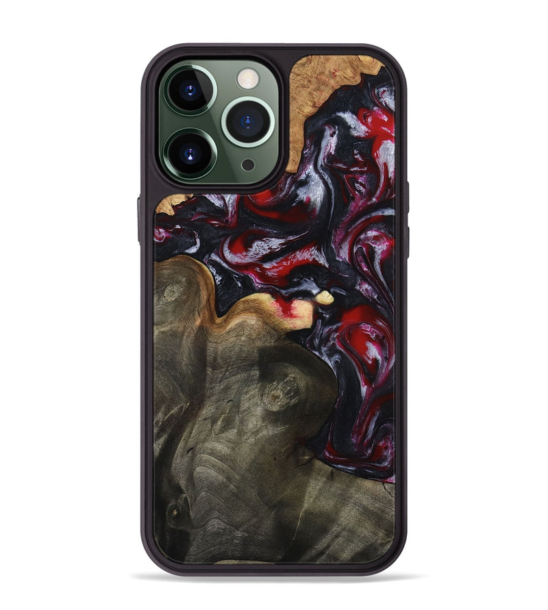 iPhone 13 Pro Max Wood Phone Case - Brittny (Red, 792800)