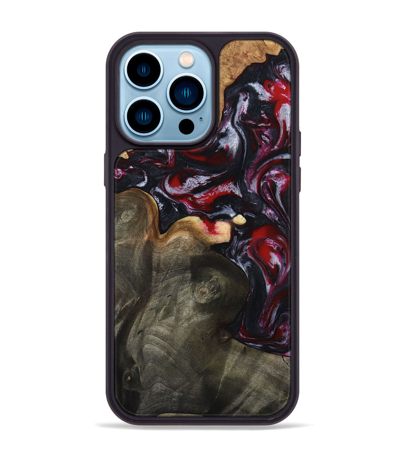 iPhone 14 Pro Max Wood Phone Case - Brittny (Red, 792800)