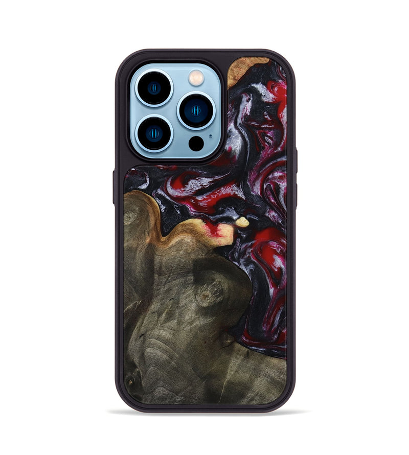 iPhone 14 Pro Wood Phone Case - Brittny (Red, 792800)