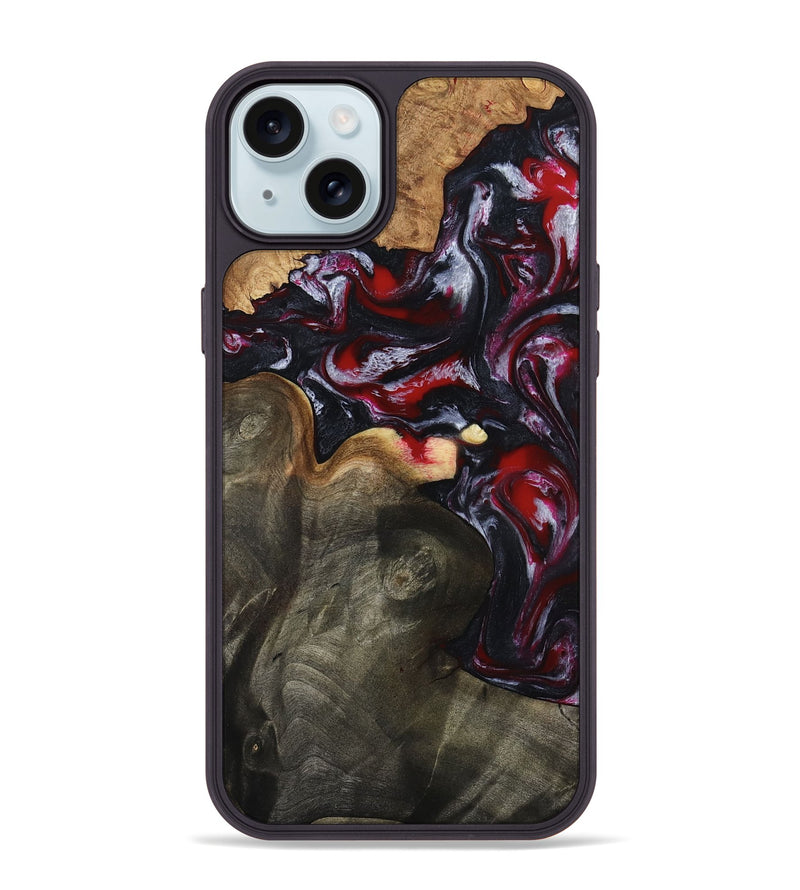 iPhone 15 Plus Wood Phone Case - Brittny (Red, 792800)