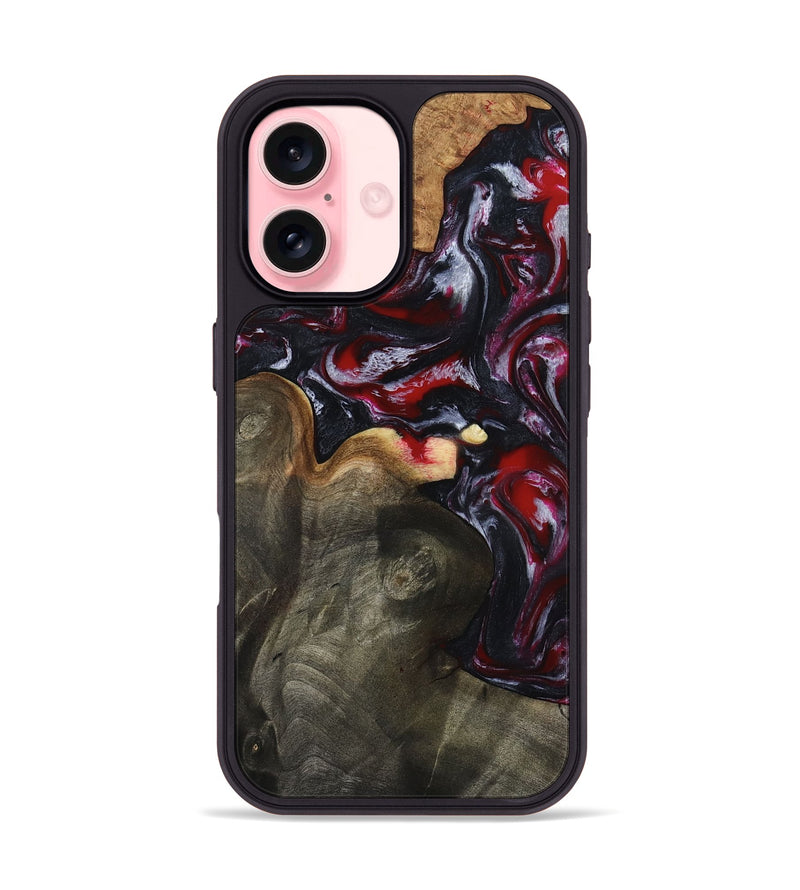 iPhone 16 Wood Phone Case - Brittny (Red, 792800)