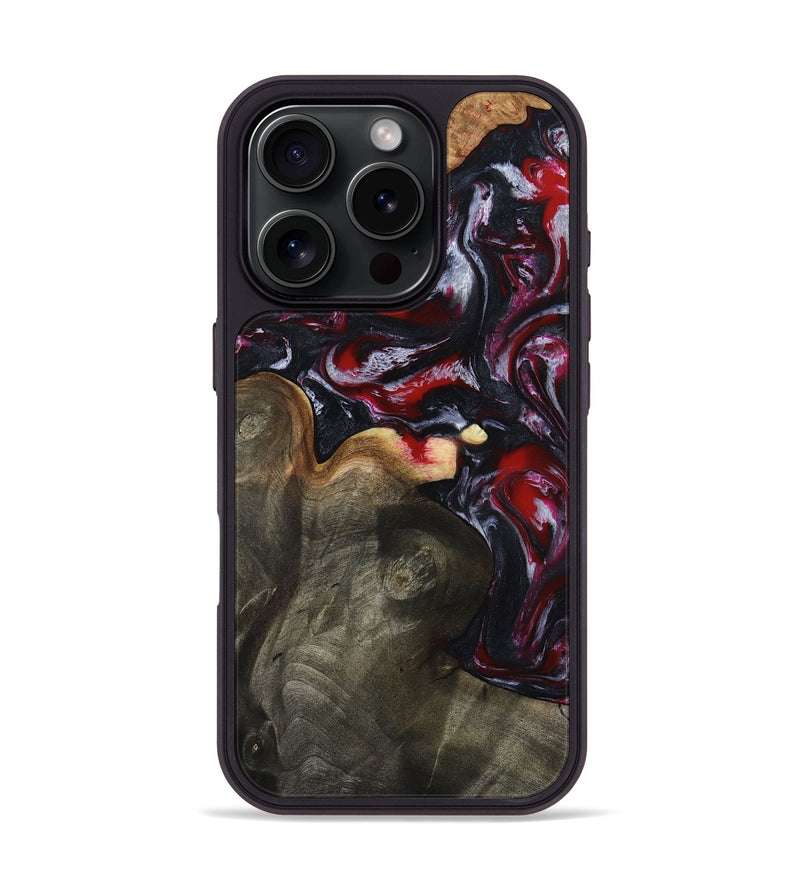 iPhone 16 Pro Wood Phone Case - Brittny (Red, 792800)