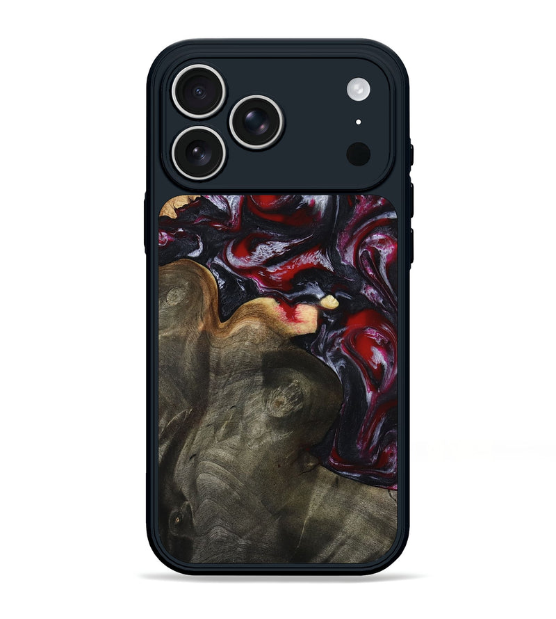 iPhone 17 Pro Max Wood Phone Case - Brittny (Red, 792800)