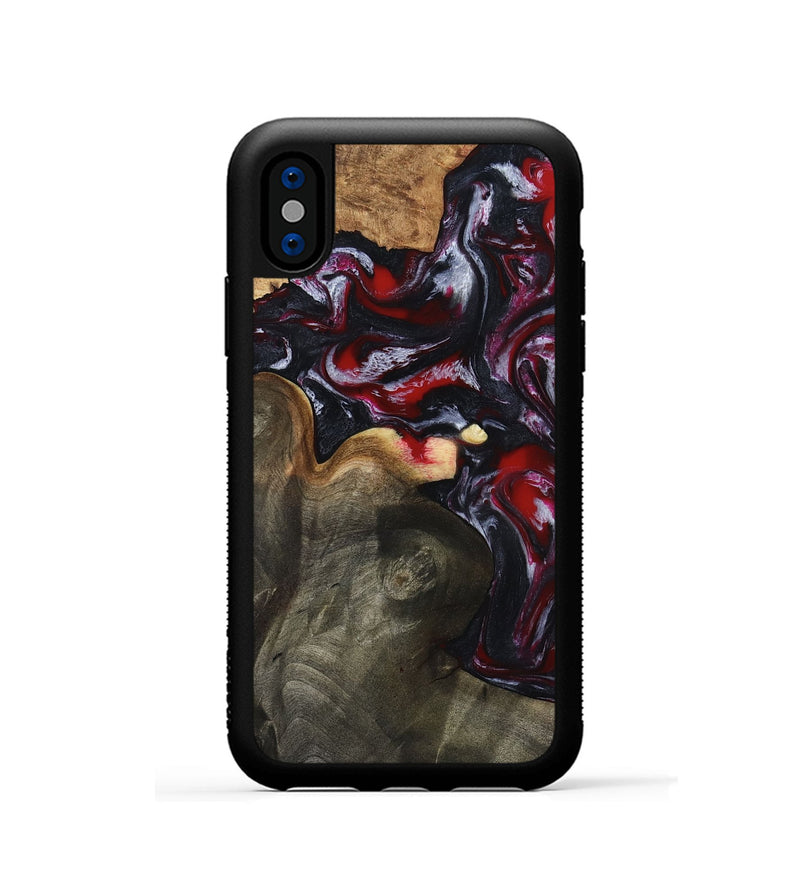 iPhone Xs Wood Phone Case - Brittny (Red, 792800)