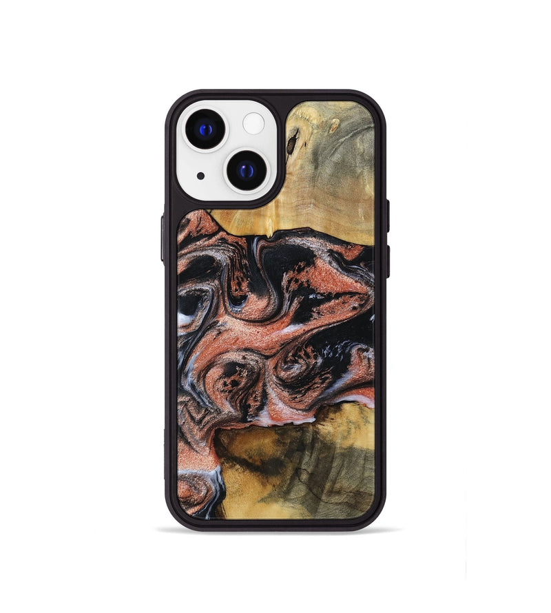 iPhone 13 mini Wood Phone Case - Tanika (Black & White, 792806)