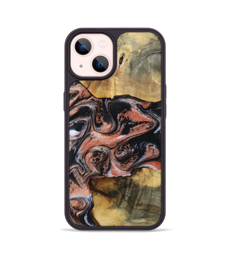 iPhone 14 Wood Phone Case - Tanika (Black & White, 792806)