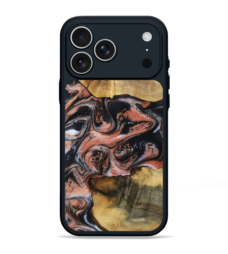 iPhone 17 Pro Max Wood Phone Case - Tanika (Black & White, 792806)