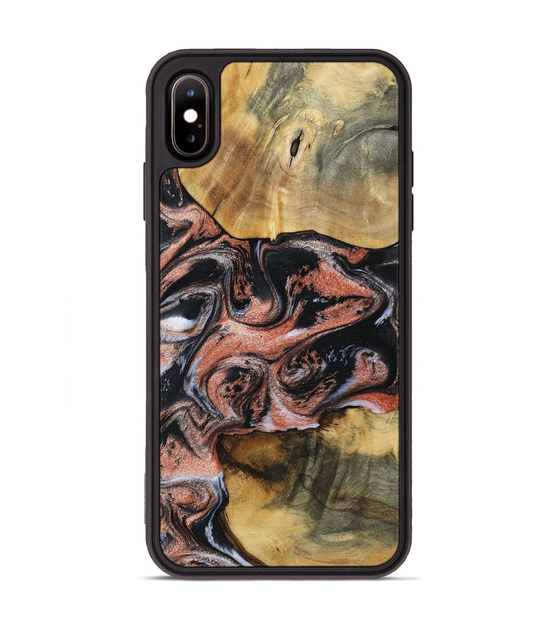iPhone Xs Max Wood Phone Case - Tanika (Black & White, 792806)
